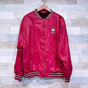 South Carolina Gamecocks VTG Varsity Bomber Jacket Red Russell USA Mens XL